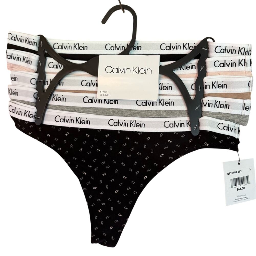Calvin Klein Thong Underwear 5 Pack Women’s Size Small